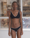 BASERANGE French Organic Cotton Panty and Bra Set BAS-BRPA-CR-AU25-MURANO NAVY (UNDYED) Bra (BRPA UNPA)